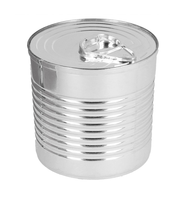 Proeving plastic conservenblik PS zilver 220ml Ø7,4x7,3cm (100 stuks) Proeving plastic conservenblik PS zilver 220ml Ø7,4x7,3cm (100 stuks)