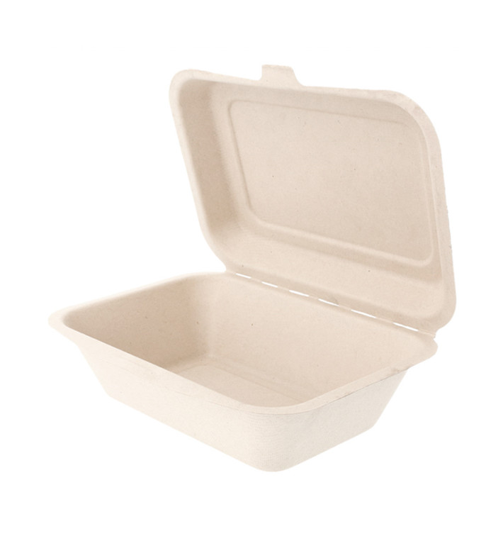 Suikerriet Gescharnierd Container "Menu Box" 13,6x18,2x6,4cm (1000 stuks) Suikerriet Gescharnierd Container "Menu Box" 13,6x18,2x6,4cm (1000 stuks)
