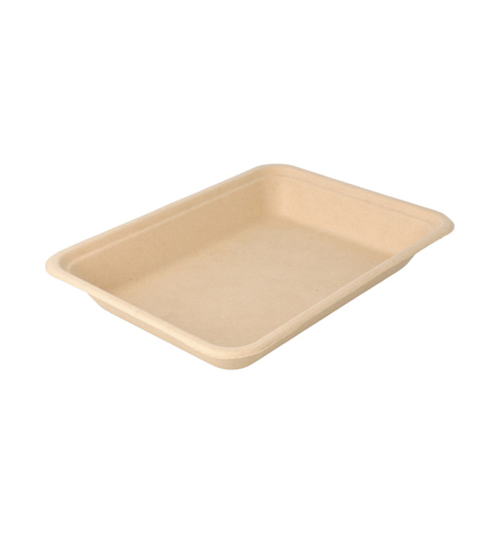 Suikerriet dienblad Naturel 19,6x14,7x2,7cm (1000 stuks) Suikerriet dienblad Naturel 19,6x14,7x2,7cm (1000 stuks)