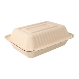 Suikerriet Gescharnierd Container "Menu Box" Naturel 22,5x16,5x6,4cm (200 stuks)