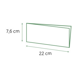 Papieren zak Vetvrij open 22x7,6cm wit (100 stuks)