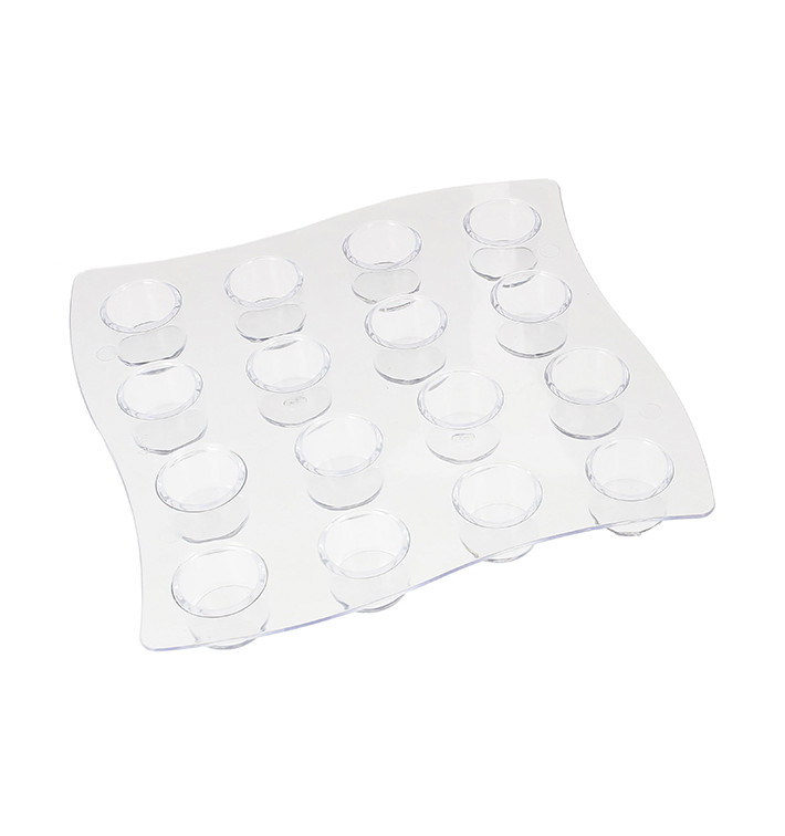 Plastic Bediening beker vervoerder 16 Vial Slots PS transparant 15,5x15,5x1,6cm (96 stuks) Plastic Bediening beker vervoerder 16 Vial Slots PS transparant 15,5x15,5x1,6cm (96 stuks)