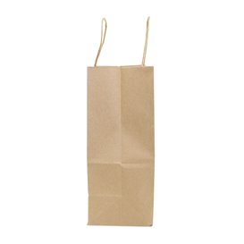 Vlakke Handvat Kraftpapier Zakken 80g/m² 22+10x28cm (250 Stuks)