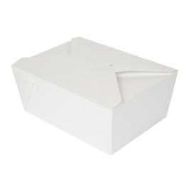 Papieren take-out Container "American" wit 19,7x14x9cm 2880ml (200 stuks) 