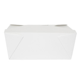 Papieren take-out Container "American" wit 19,7x14x9cm 2880ml (200 stuks) 