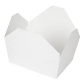 Papieren take-out Container "American" wit 19,7x14x9cm 2880ml (200 stuks) 