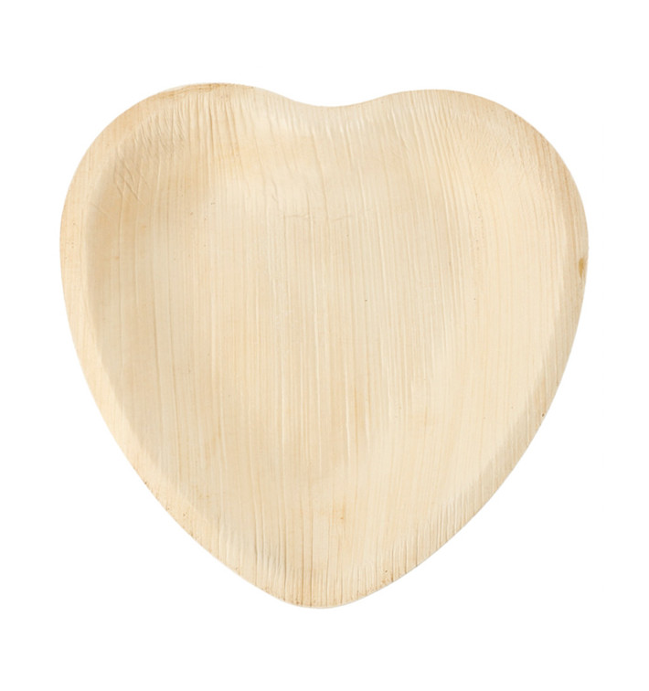 Palm blad bord "Heart" vormig 16,5x16,5x2,5cm (200 stuks) Palm blad bord "Heart" vormig 16,5x16,5x2,5cm (200 stuks)