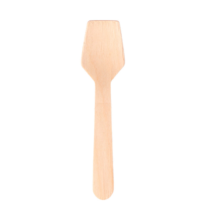 Houten ijs lepel 7cm (100 stuks) Houten ijs lepel 7cm (100 stuks)