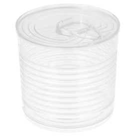 Proeving plastic conservenblik PS transparant 220ml Ø7,4x7cm (100 stuks)