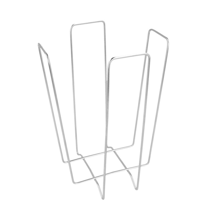 Draad servet houder zilver 18x18x19,4cm (1 stuk) Draad servet houder zilver 18x18x19,4cm (1 stuk)