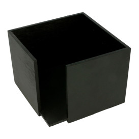 Bamboe Servet houder zwart 13,5x13,5x10cm (1 stuk)