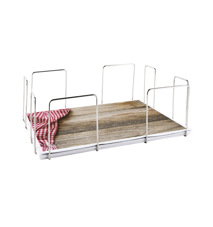Zilveren draad tafelkleed houder 33,5x45,5x15cm (1 stuk) Zilveren draad tafelkleed houder 33,5x45,5x15cm (1 stuk)