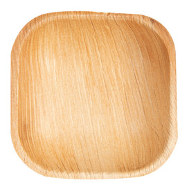 Palm blad mini bord Vierkant 10x10x2,5cm (200 stuks)