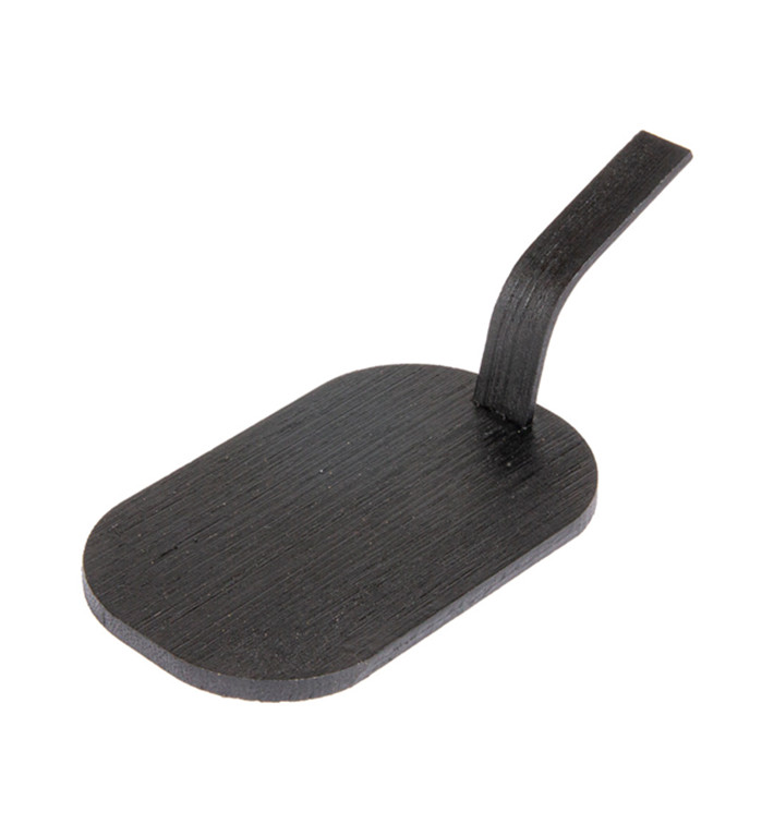 Bamboe mini-schop dienblad zwart "Tapas" 8x5 cm (100 stuks) Bamboe mini-schop dienblad zwart "Tapas" 8x5 cm (100 stuks)