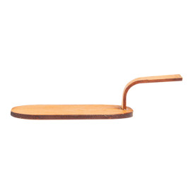 Bamboe mini-schop dienblad Naturel "Tapas" 8x5 cm (100 stuks) 