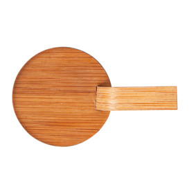 Bamboe mini-schop dienblad Naturel "Tapas" Ø5 cm (100 stuks) 