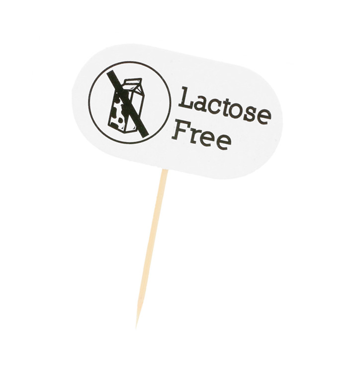 Lactose Free Food Marker 8 cm (2000 stuks) Lactose Free Food Marker 8 cm (2000 stuks)