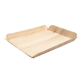 Houten steunplateau dienblad Rectangular 15x11,5x1,5 cm (50 stuks) 