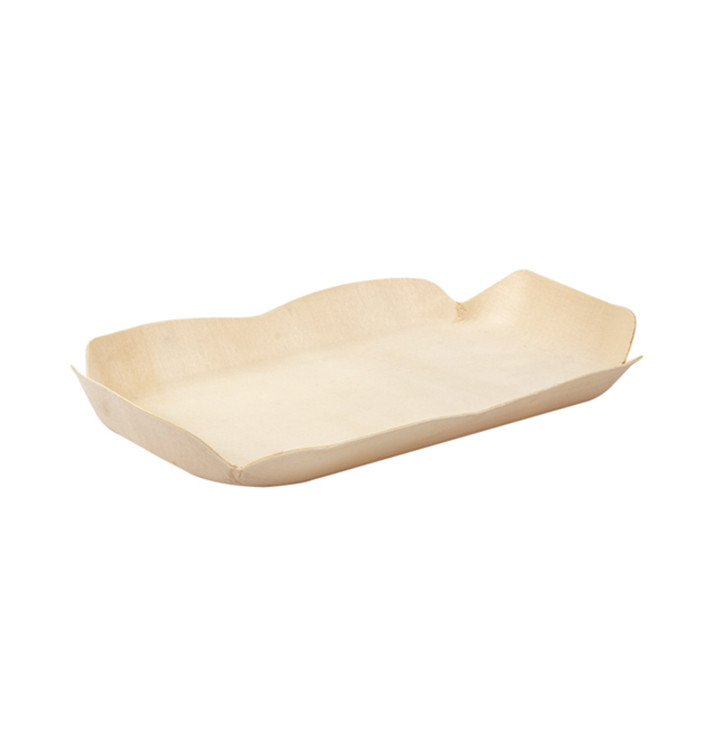 Houten steunplateau dienblad Rectangular 16,5x11x2 cm (50 stuks) Houten steunplateau dienblad Rectangular 16,5x11x2 cm (50 stuks)