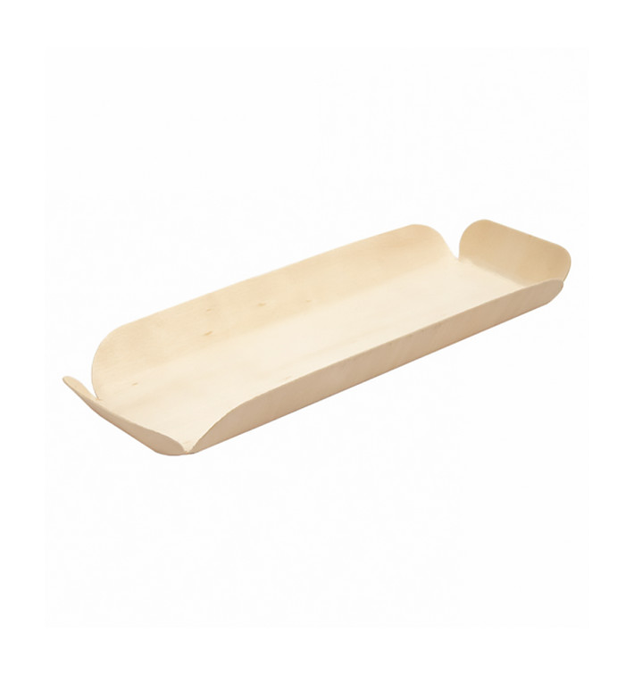 Houten steunplateau dienblad Rectangular 22,5x11x3 cm (200 stuks)