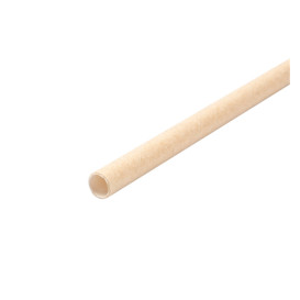 Papieren rechte rietjes Nature verpakt met kraft omhulsel Ø0,6cm 21cm (250 stuks)