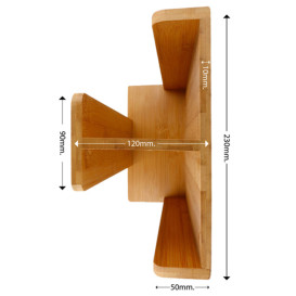 Bamboe beker met Deksel organisator 23x12x30cm (1 stuk) 