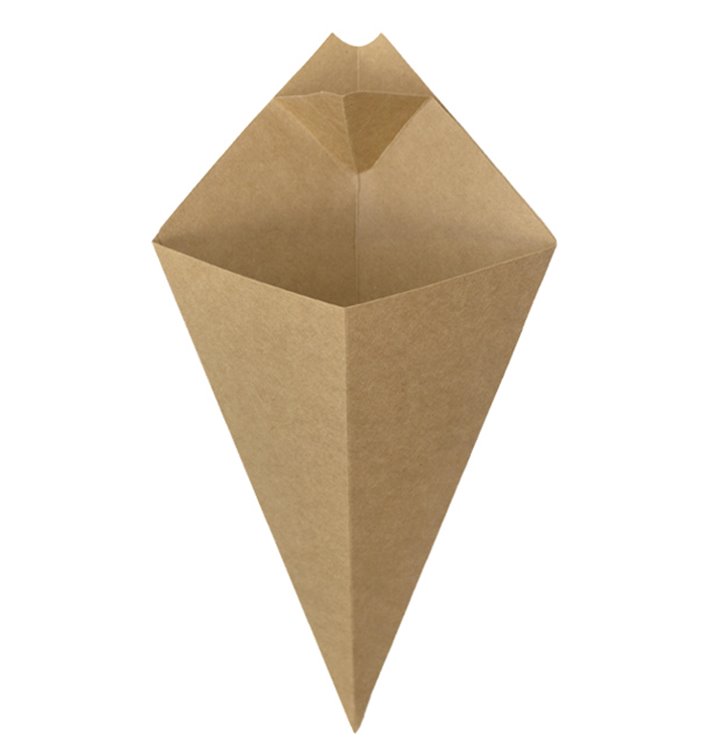 Papieren dompelende kegel kraft 22cm 100g (200 stuks) Papieren dompelende kegel kraft 22cm 100g (200 stuks)