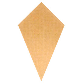 Gegolfd papier Dipping kegel kraft 27cm 250g (100 stuks)