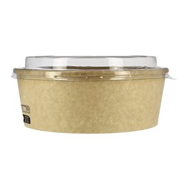 Papieren Container Kraft + RPET Deksel 38 Oz/1120ml (25 stuks) Papieren Container Kraft + RPET Deksel 38 Oz/1120ml (25 stuks)