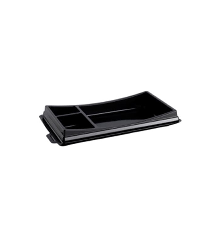 Plastic sushi Container PET zwart 17,2x10,1cm Plastic sushi Container PET zwart 17,2x10,1cm