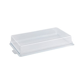 Plastic Deksel voor sushi Container PET 19,9x11,3cm 