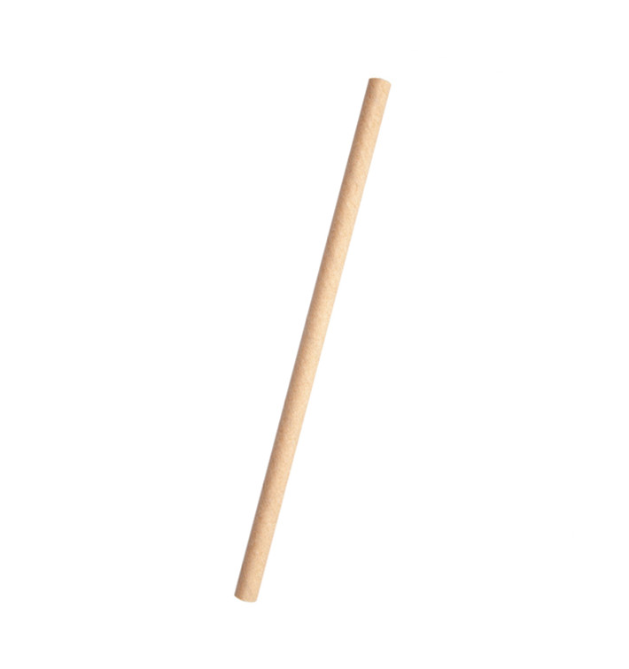 Papieren rechte rietjes Kraft Ø6mm 14cm (6.000 stuks) Papieren rechte rietjes Kraft Ø6mm 14cm (6.000 stuks)