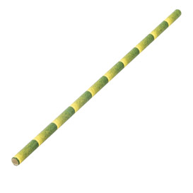 Papieren rechte rietjes bamboe Ø6mm 21cm (250 stuks) 