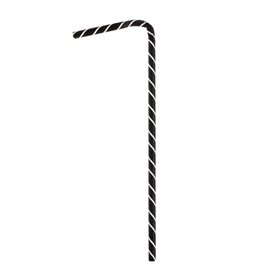 Papieren flexibele rietjes pakket Ø0,6cm 23cm (3.000 stuks)