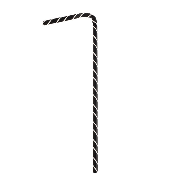 Papieren flexibele rietjes pakket Ø0,6cm 23cm (3.000 stuks)