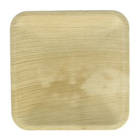 Palm blad bord Vierkant 15x15cm (25 stuks) 