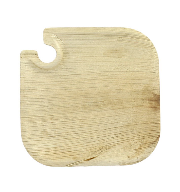 Plamblad bord met glas houder 21x21x1,5cm (200 stuks) Plamblad bord met glas houder 21x21x1,5cm (200 stuks)