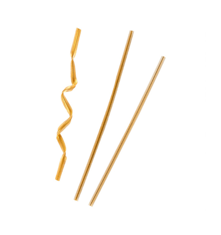 Sluiting Plastic zak goud gemetalliseerd 9,5cm (1000 stuks) Sluiting Plastic zak goud gemetalliseerd 9,5cm (1000 stuks)