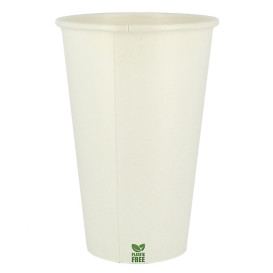 Plastic-Vrije Papieren Beker 16 Oz/480ml Wite Ø9cm (50 stuks)