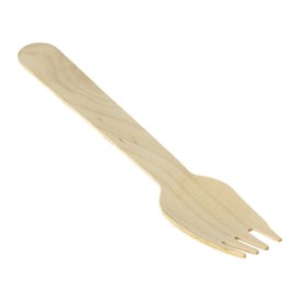 Houten vork Eco 16cm (100 stuks)