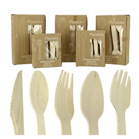 Houten mini vork Eco 10,5cm (1.000 stuks)