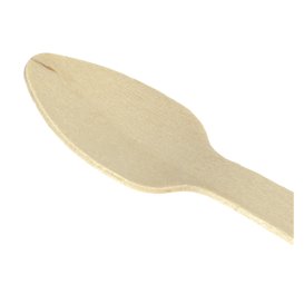 Houten mini lepel Eco 11cm (100 stuks) 