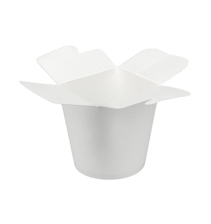 Papieren Take-Out Container 100% ECO Wit 16Oz/480ml (50 stuks) Papieren Take-Out Container 100% ECO Wit 16Oz/480ml (50 stuks)