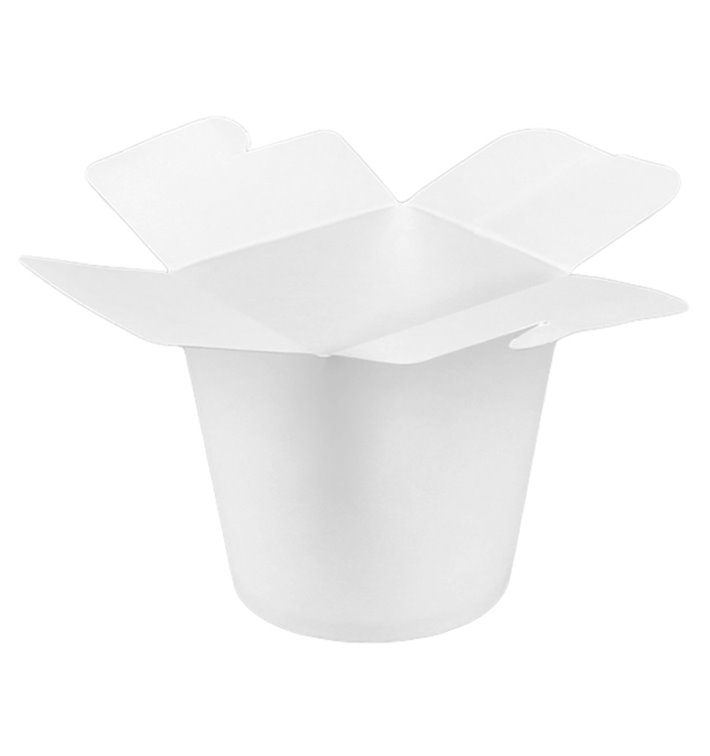 Papieren Take-Out Container 100% ECO Wit 16Oz/480ml (50 stuks)