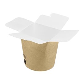 Papieren Take-Out Container 100% ECO Kraft 16Oz/480ml (50 stuks)