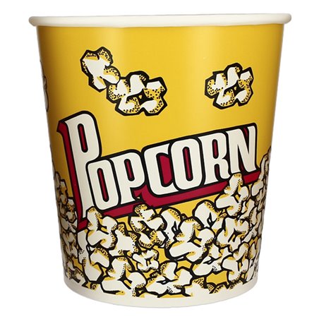 Papieren Popcorn doosje 3900ml 18,1x14,2x19,4cm (300 stuks)