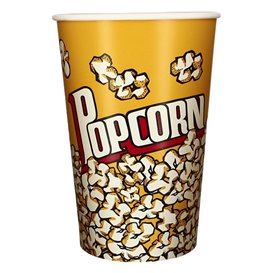 Papieren Popcorn doosje 1920ml 13,3x10x19,5cm (500 stuks)