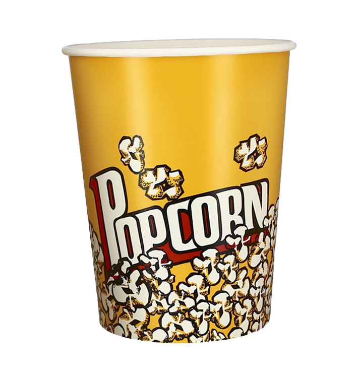 Papieren Popcorn doosje 960ml 11,4x8,9x14cm (25 stuks) Papieren Popcorn doosje 960ml 11,4x8,9x14cm (25 stuks)