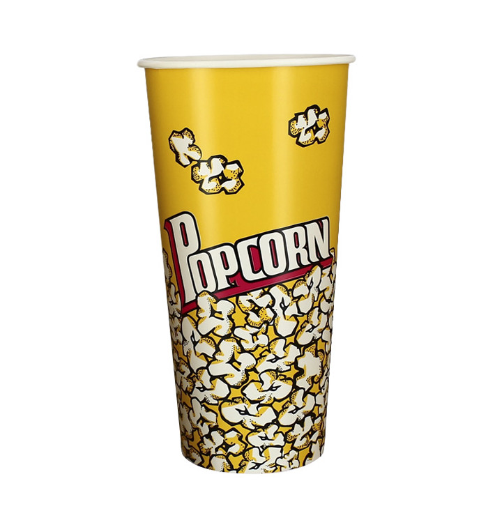 Papieren Popcorn doosje 720ml 9,6x6,5x17,7cm (1000 stuks) Papieren Popcorn doosje 720ml 9,6x6,5x17,7cm (1000 stuks)