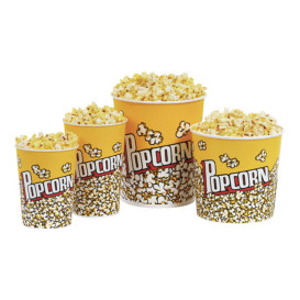 Papieren Popcorn doosje 3900ml 18,1x14,2x19,4cm (25 stuks) 